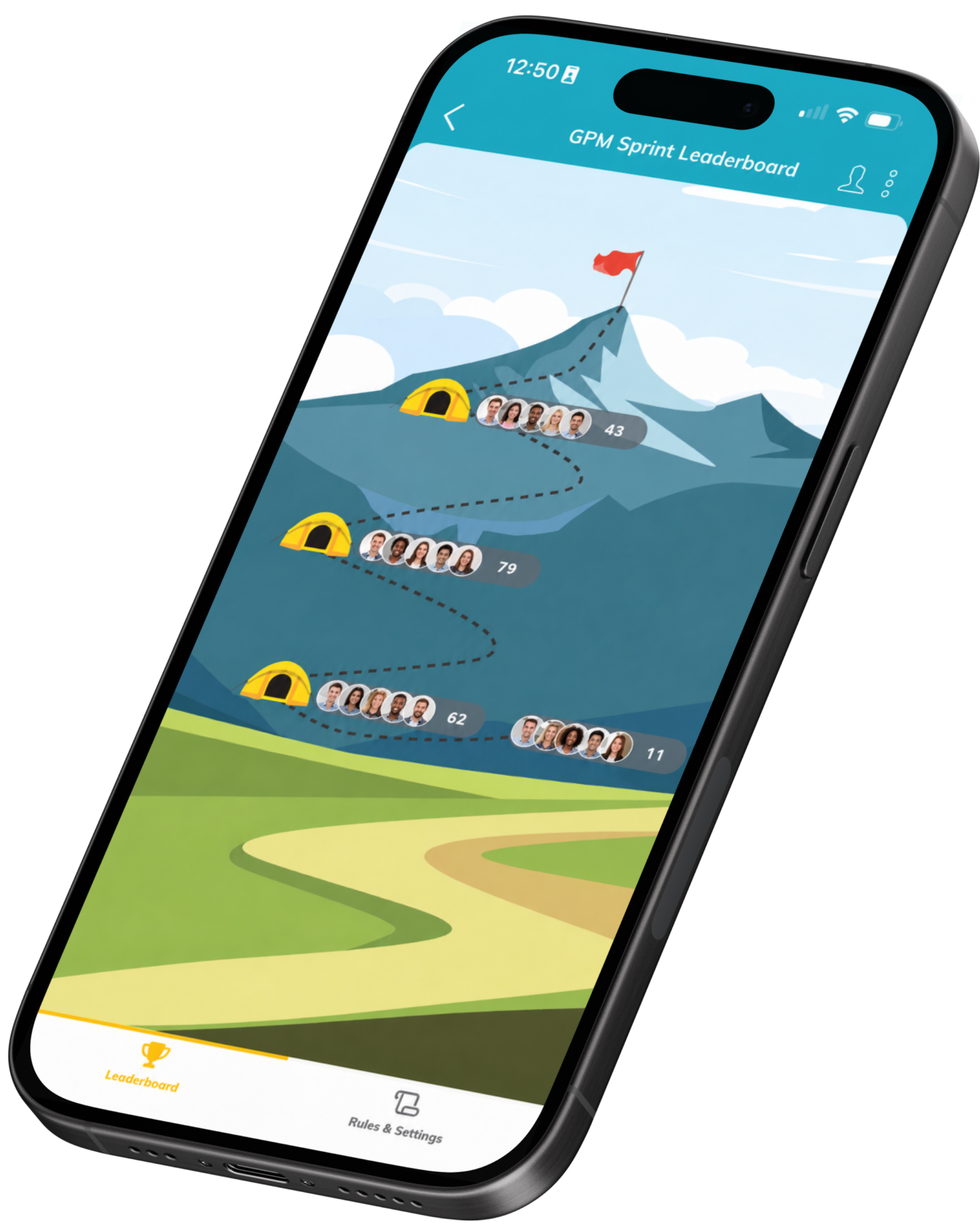GPM Sprint leaderboard inside the GPM Method app